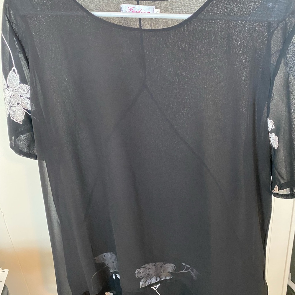 Elegant Black Sheer Top